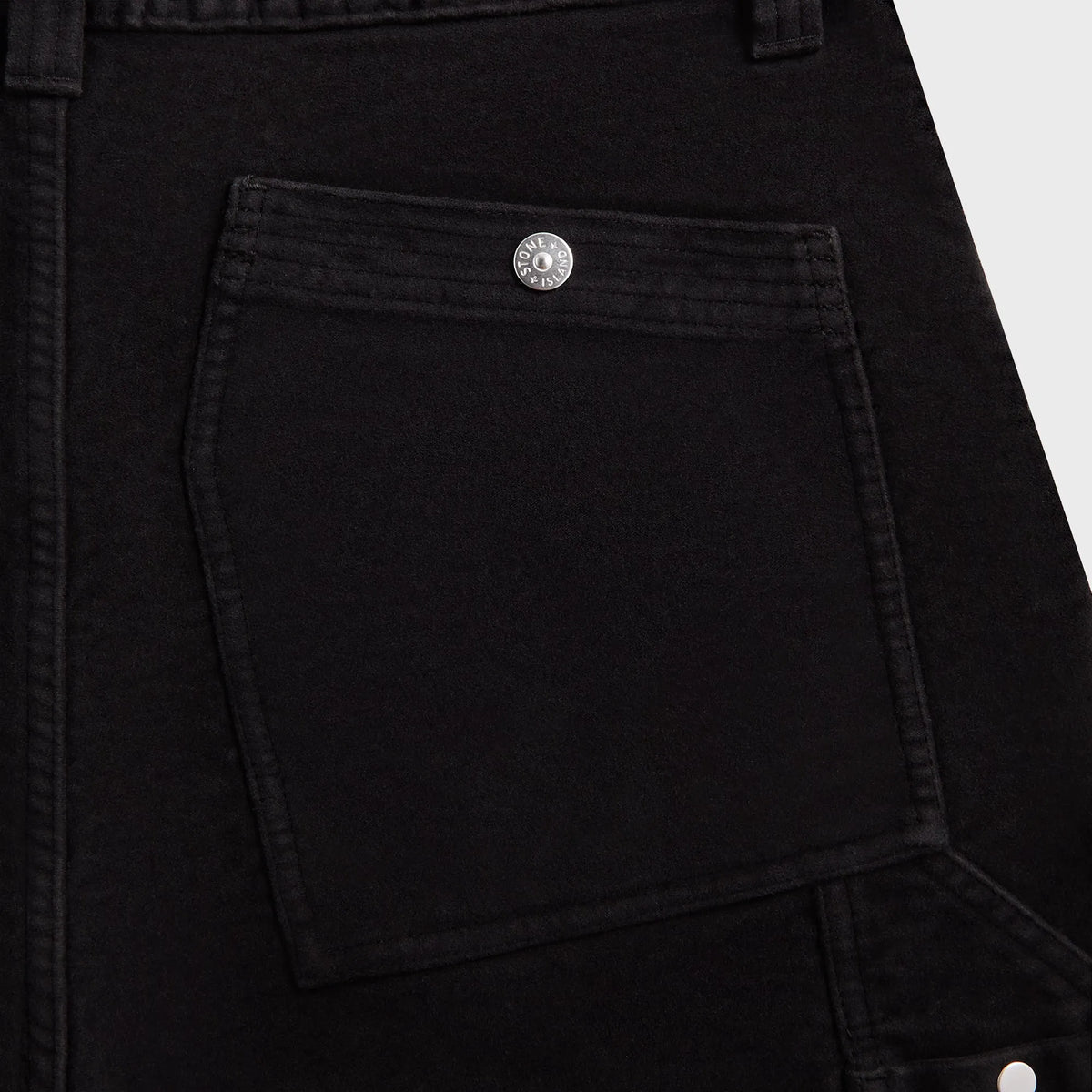 Stone Island Cotton Moleskin Trousers - Black
