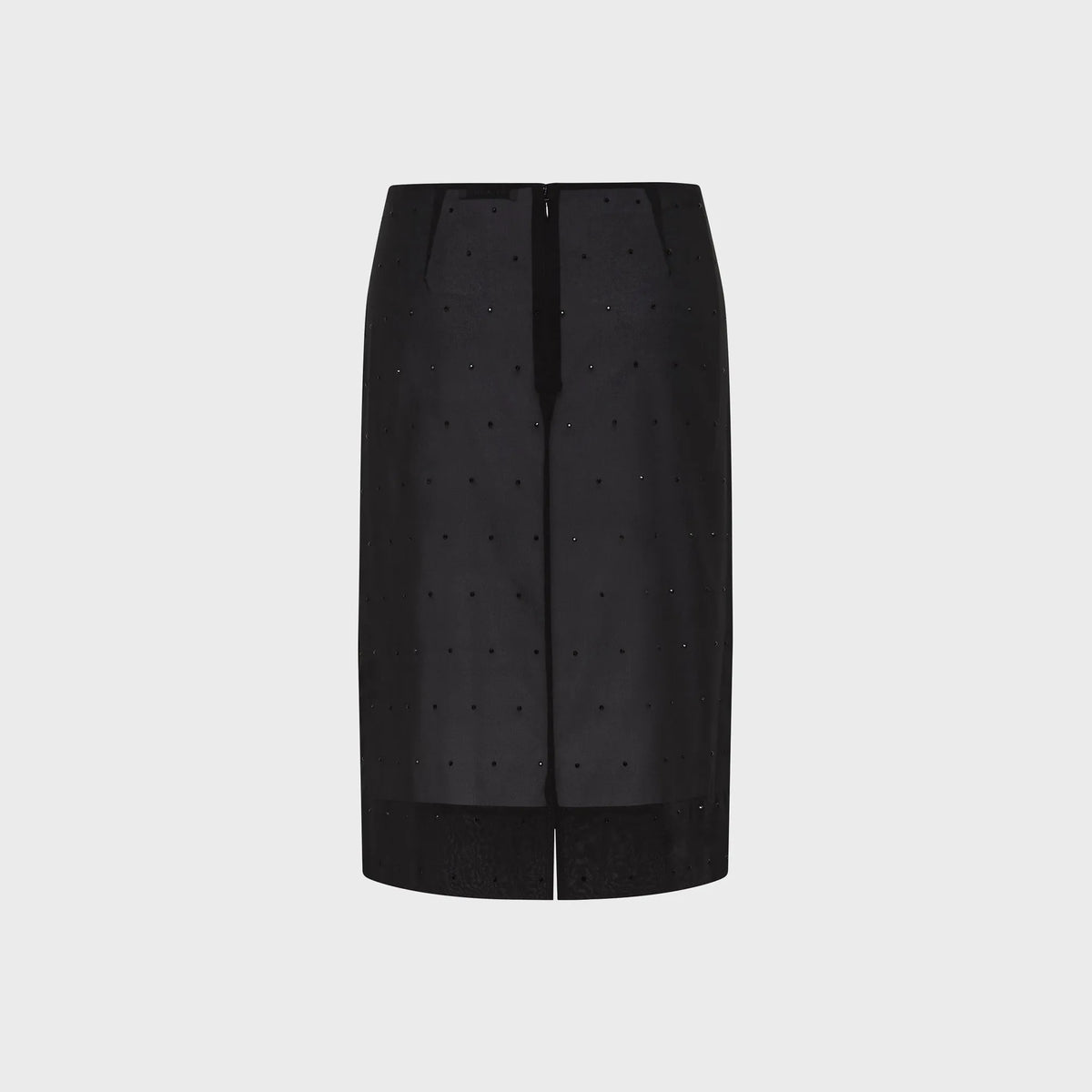 St. Agni Silk Glass Bead Skirt - Black