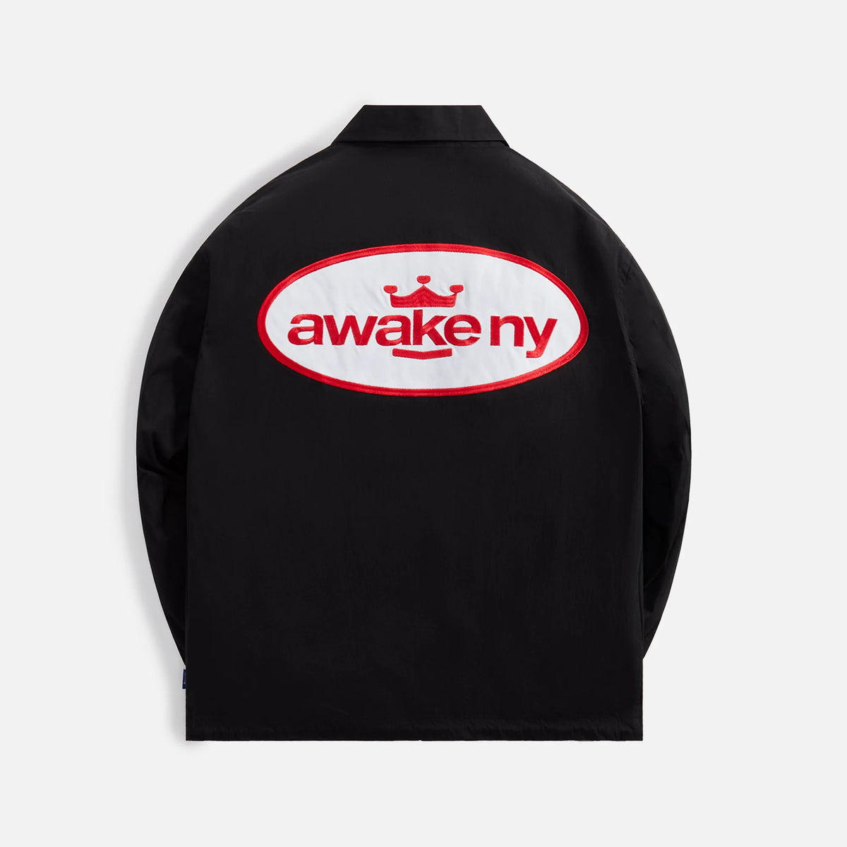 Awake NY King Logo Twill Coaches Jacket - Charcoal