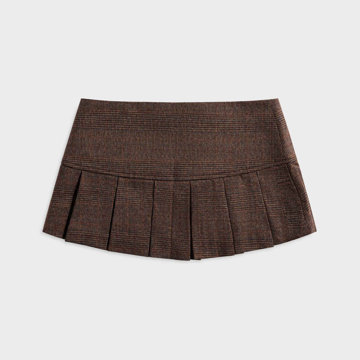 GUIZIO Pleated Micro Mini Skirt - Espresso