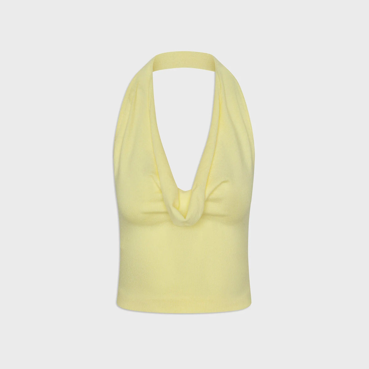 Frankies Bikinis x Jennie Briar Cloud Knit Halter Top - Morning Light