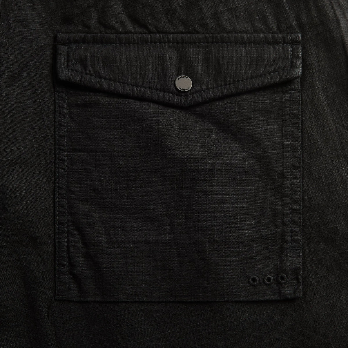 Maharishi 7218 Hemp Ripstop Loose Fit Snopant - Black