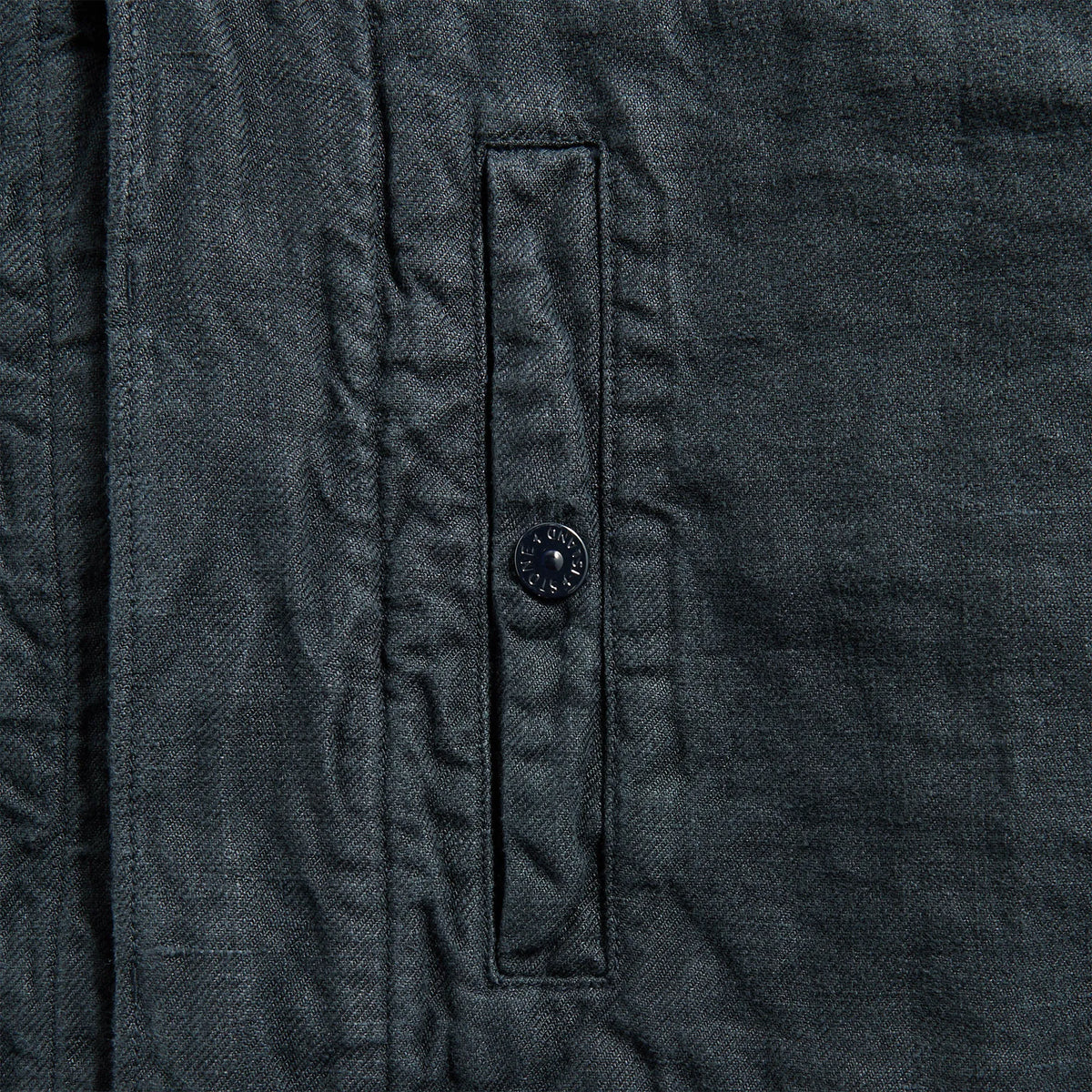 Stone Island Diagonal Linen Garment Dyed Ghost Piece - Navy Blue