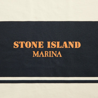 Stone Island Garment Dyed Cotton Marina Tee - Ivory