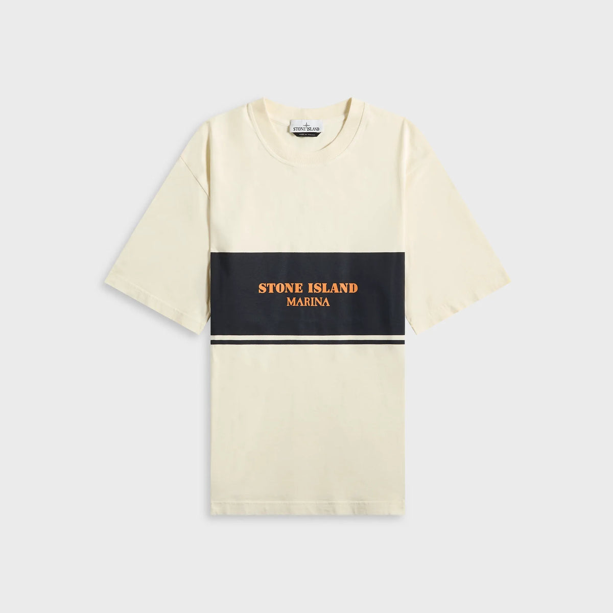Stone Island Garment Dyed Cotton Marina Tee - Ivory
