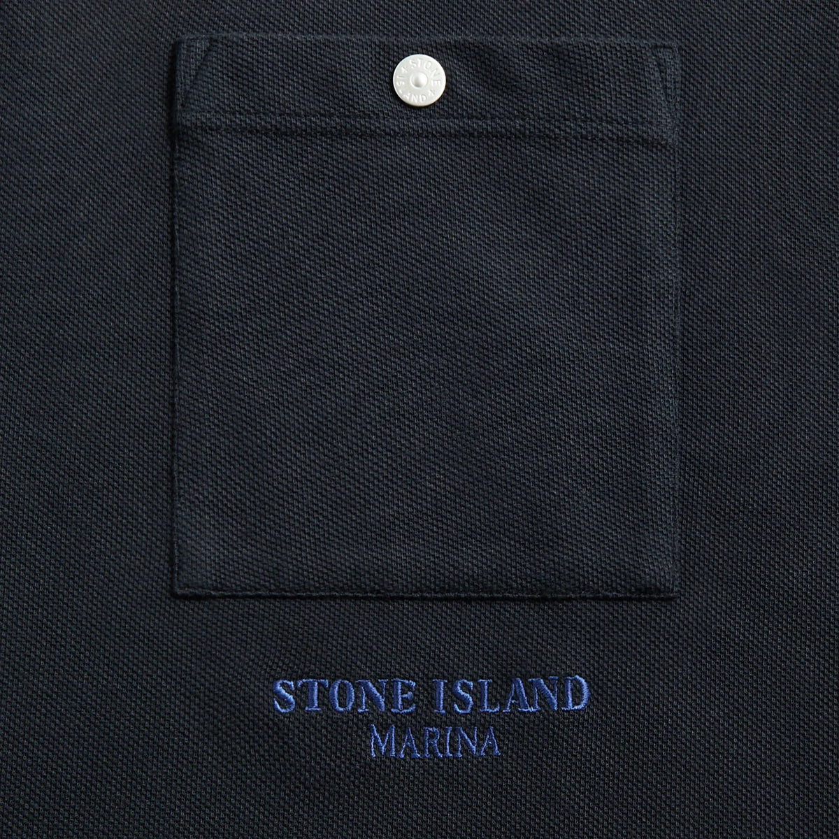 Stone Island Cotton Pique Marina Polo - Navy Blue