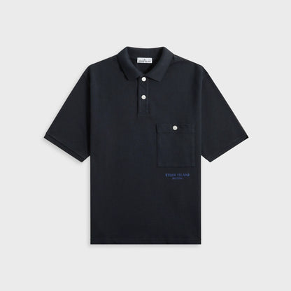 Stone Island Cotton Pique Marina Polo - Navy Blue