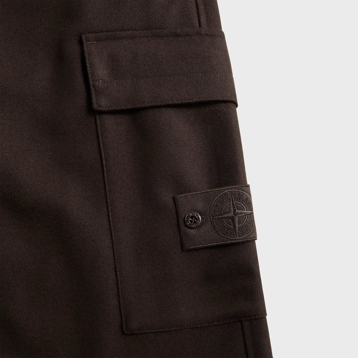 Stone Island Ghost Flannel Trousers - Dark Brown