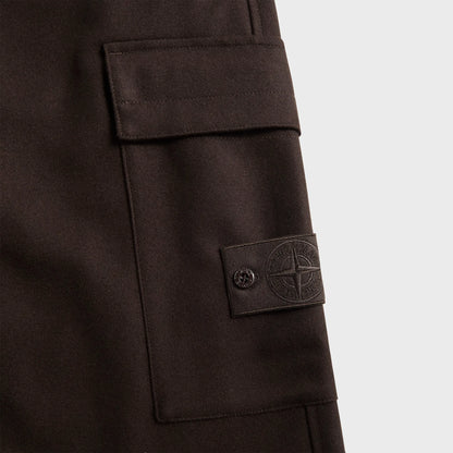Stone Island Ghost Flannel Trousers - Dark Brown
