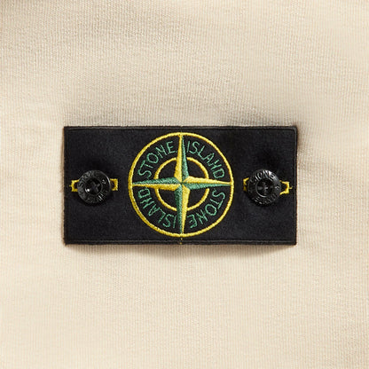 Stone Island Malfile Fleece Garment Dyed Old Effect Zip Hoodie - Biege
