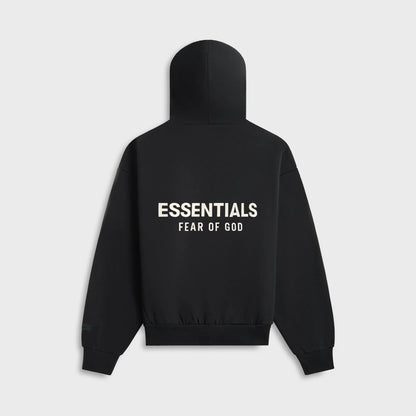 Essentials Classic Fit Fleece Hoodie - Jet Black