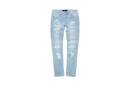 Stampd Distressed Moto Denim - Indigo