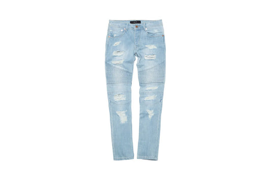 Stampd Distressed Moto Denim - Indigo