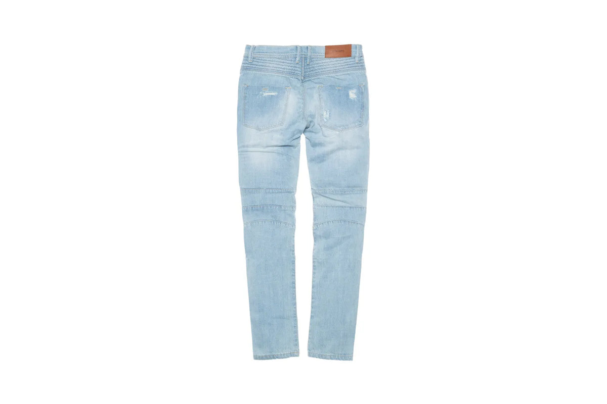 Stampd Distressed Moto Denim - Indigo