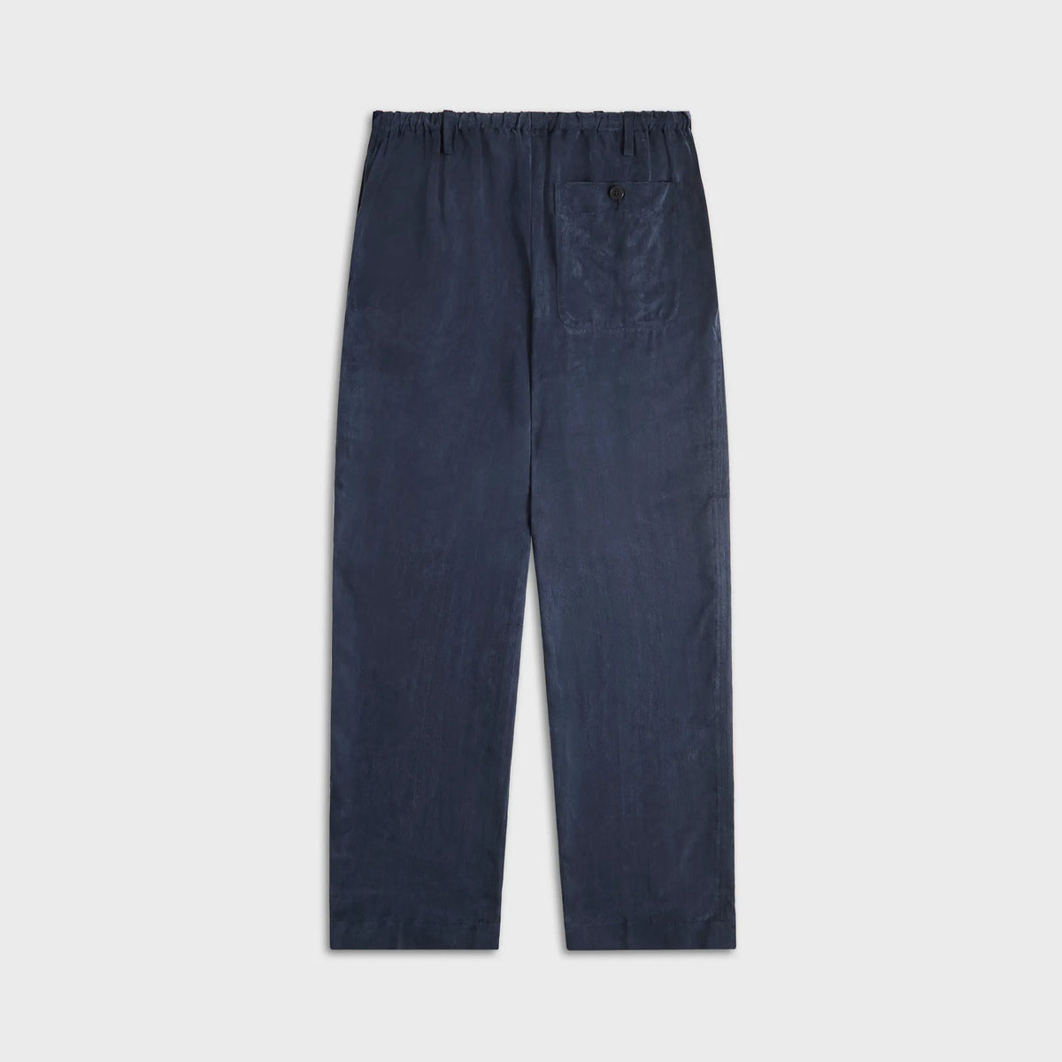 Dries Van Noten Sand Washed Cupro Pant - Navy