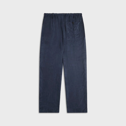 Dries Van Noten Sand Washed Cupro Pant - Navy