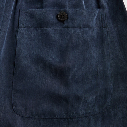 Dries Van Noten Sand Washed Cupro Pant - Navy