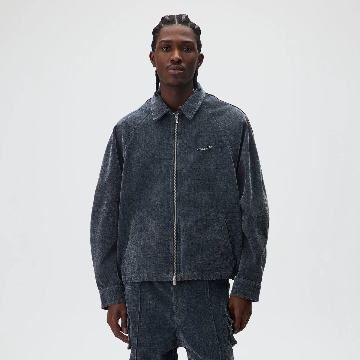 Kith Indigo Velour Efron Blouson Jacket - Placid