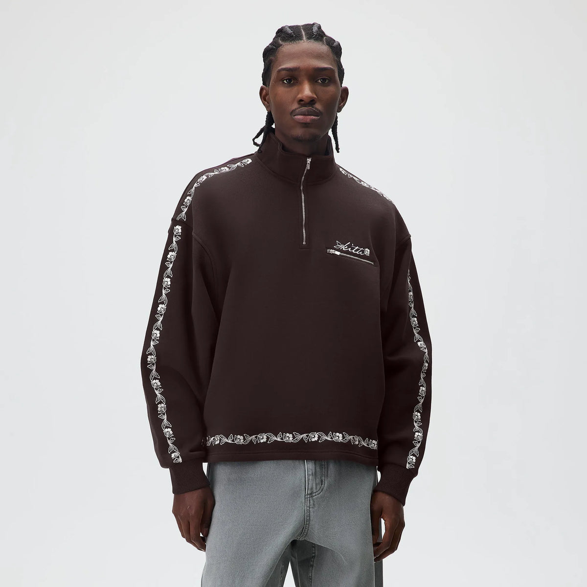 Kith Floral Queensbridge Quarter Zip - Incognito