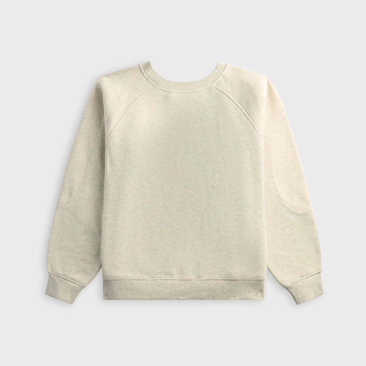 Metalwood Plaid Oval Logo Raglan Crewneck Sweatshirt - Heather Grey