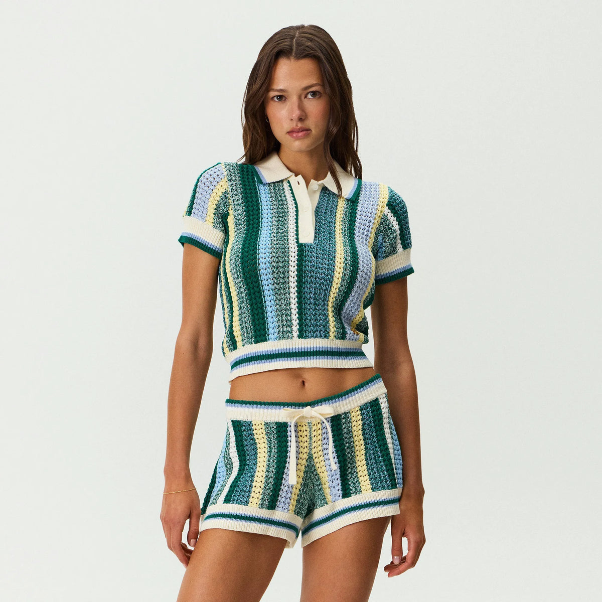 Kith Women Riven Crochet Polo - Majestic