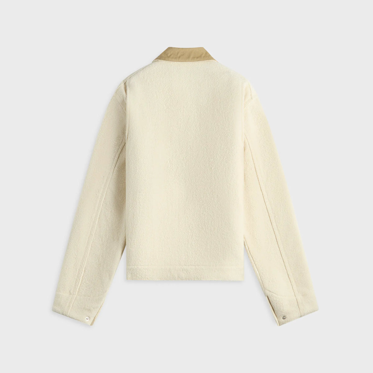 Auralee Homespun Tweed Zip Blouson - Ivory White