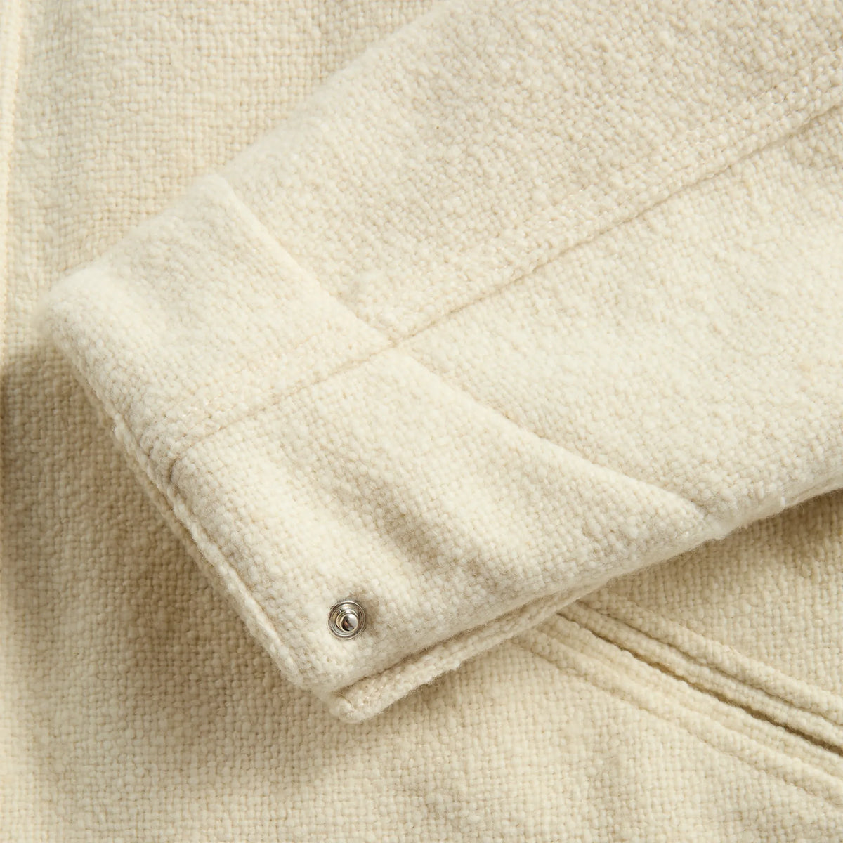 Auralee Homespun Tweed Zip Blouson - Ivory White