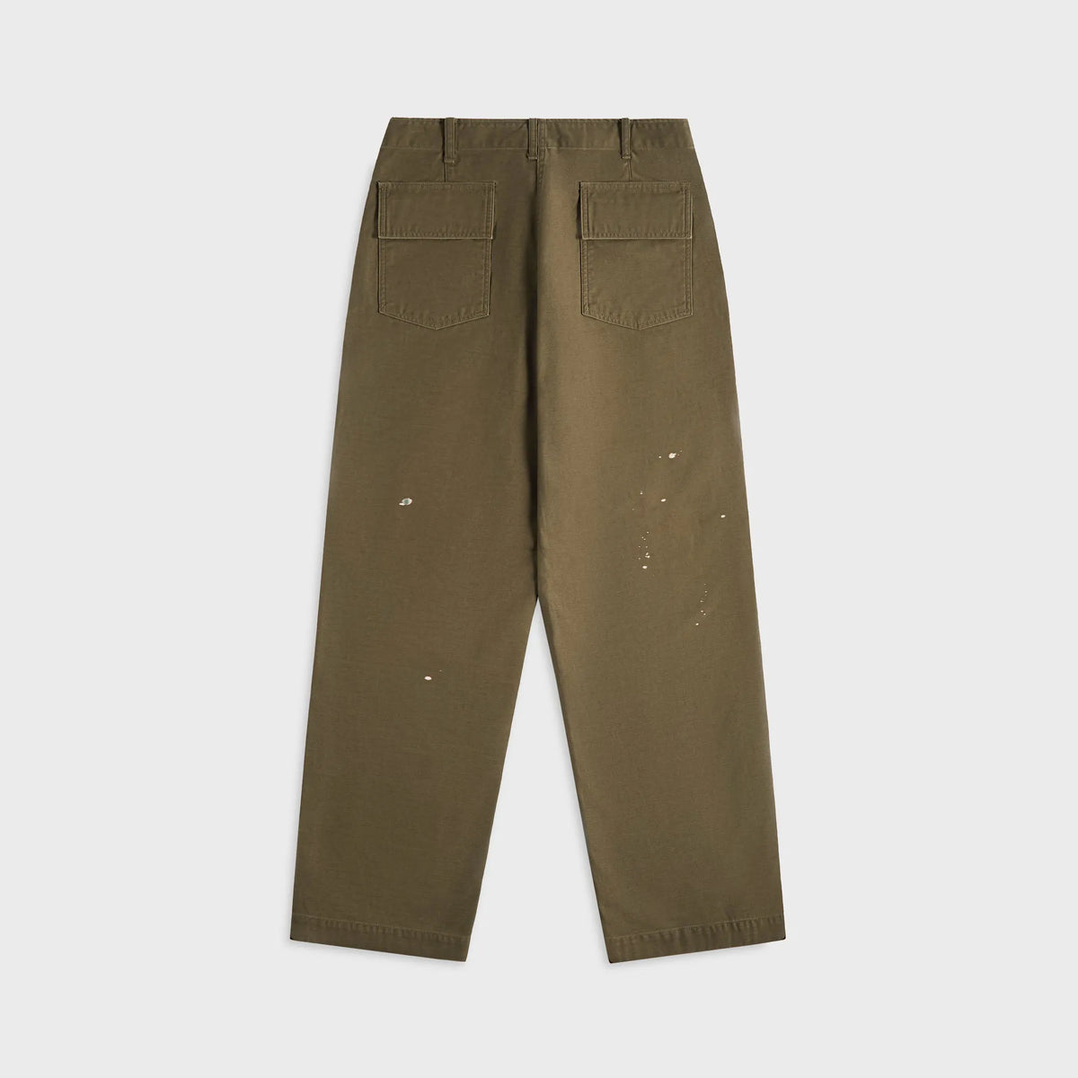 Auralee Washed Baggy Satin Bleached Baker Pants - Khaki Brown