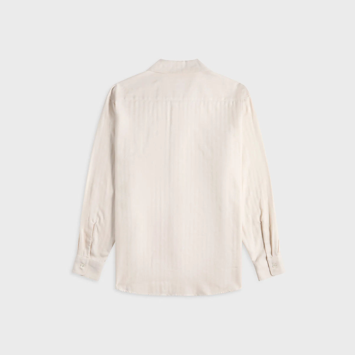 Auralee Cotton Cashmere Herringbone Shirt - Ivory White