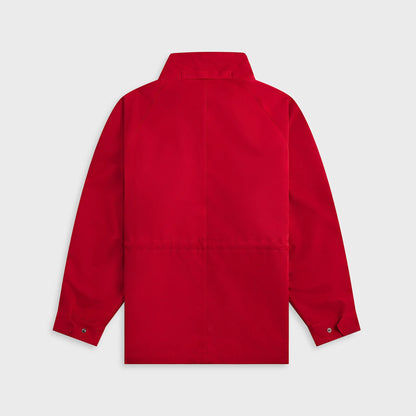 Auralee Wool Max Canvas High Neck Zip Blouson - Red