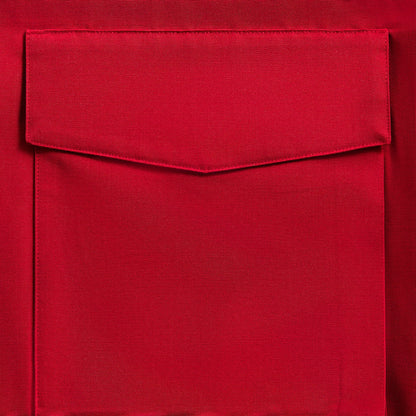 Auralee Wool Max Canvas High Neck Zip Blouson - Red