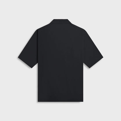 Auralee Super High Gauge Cotton Knit Polo - Dark Navy