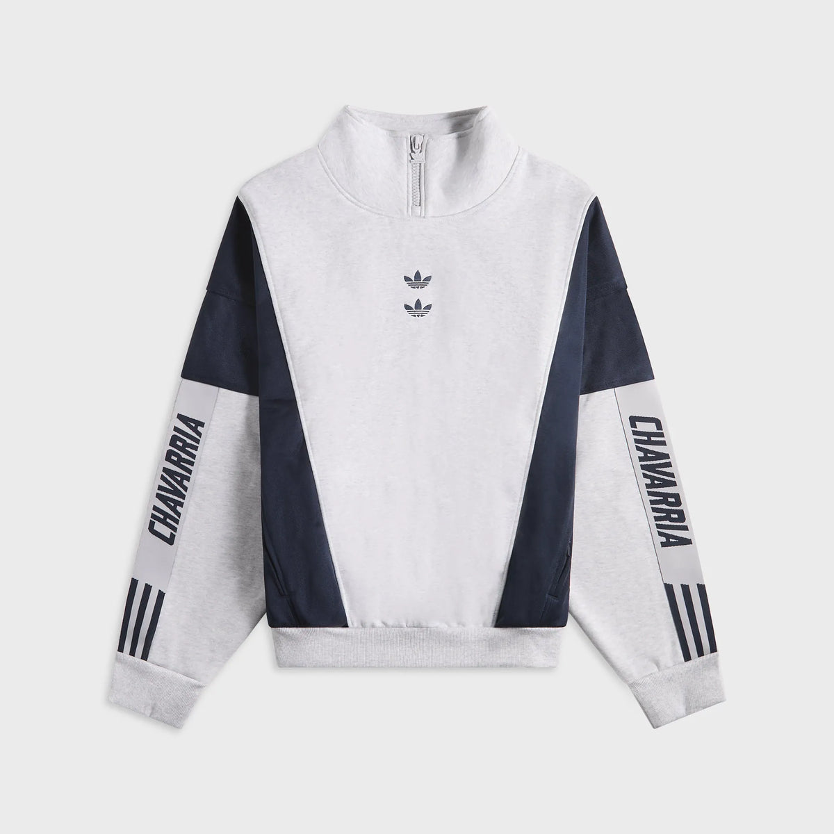 adidas x Willy Chavarria Watsonville Mockneck - Light Grey Heather / Legend Ink