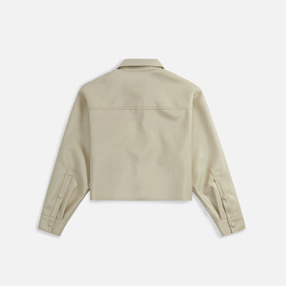 Agolde Vegan Leather Nyx Shirt - Toast