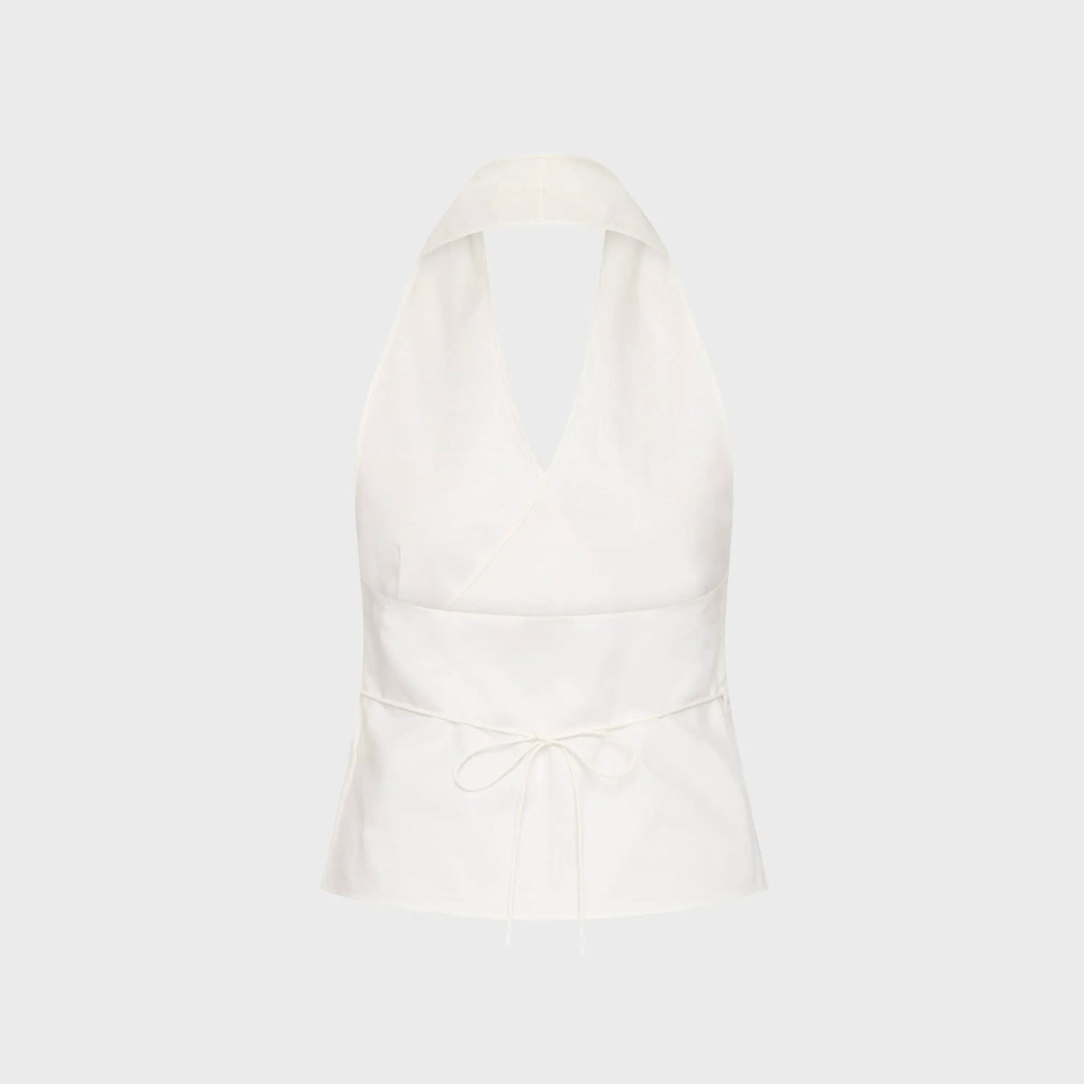 St. Agni Oxford Wrap Top - White