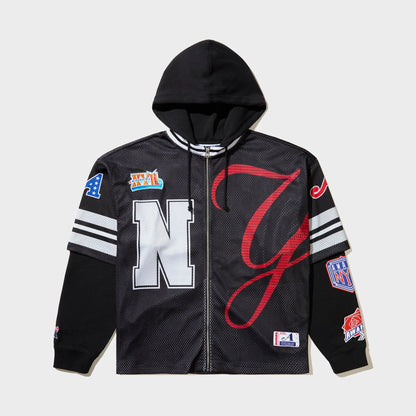 Awake NY Headcrack Champs Jersey Zip Hoodie - Black