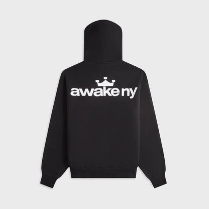 Awake NY Crown Logo Full-Zip Hoodie - Black