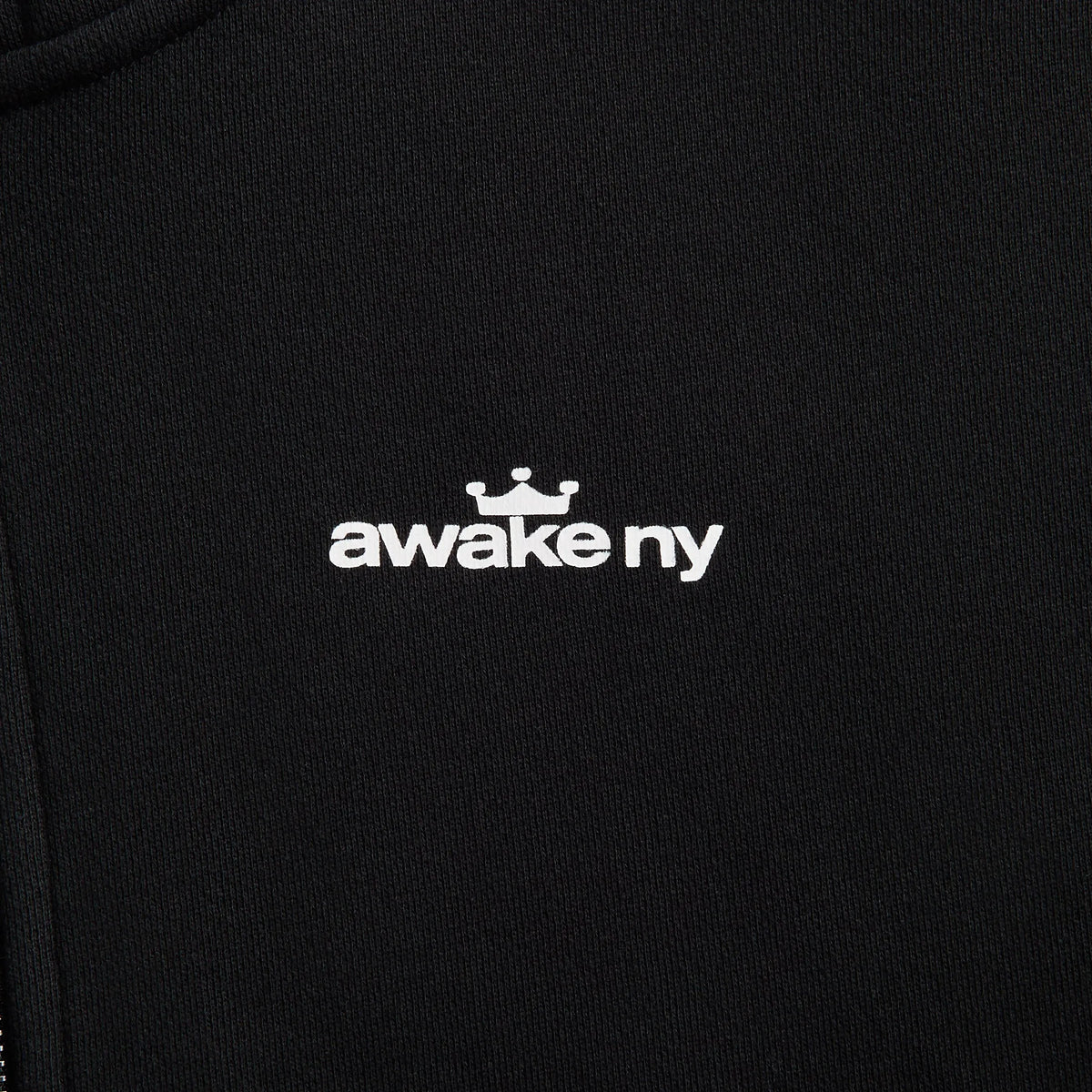 Awake NY Crown Logo Full-Zip Hoodie - Black