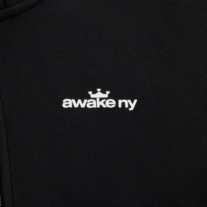 Awake NY Crown Logo Full-Zip Hoodie - Black