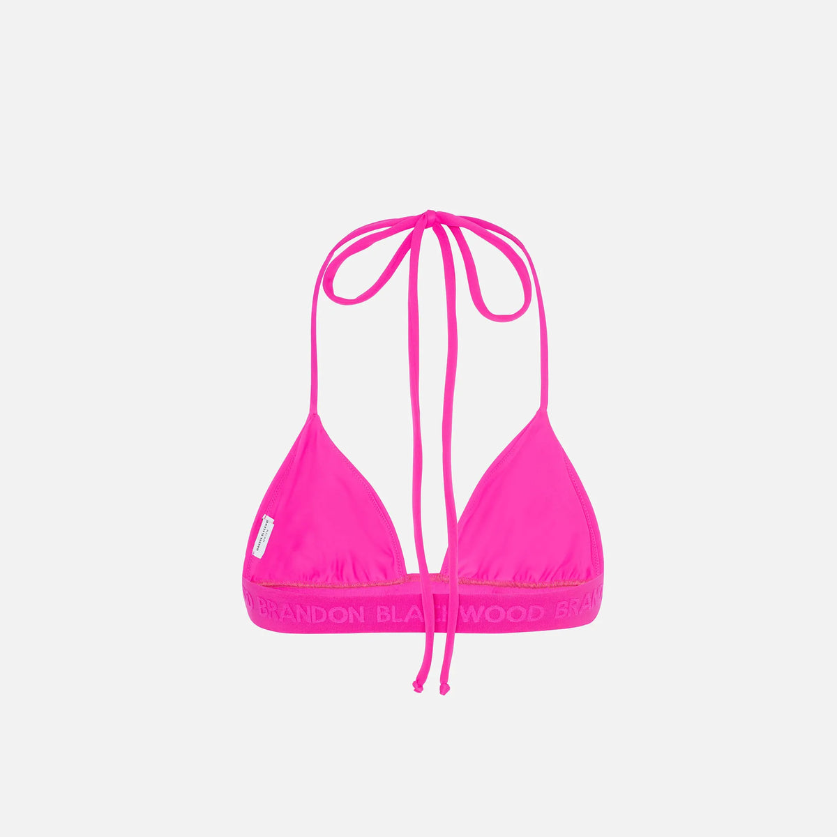 Brandon Blackwood Logo Halter Bikini Top - Hot Pink