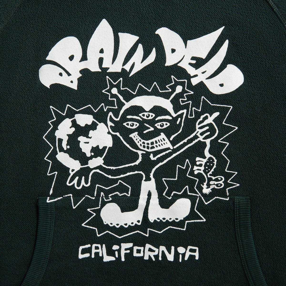 Brain Dead Global Shock Hoodie - Forest Green