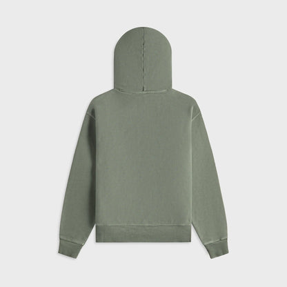 Brain Dead 3D Embroidered Logo Head Garment Dyed Hoodie - Ivy