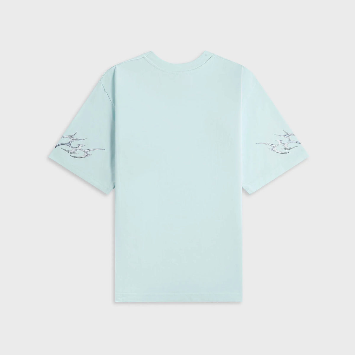 Casablanca Blades Printed Oversized Tee - Pale Blue
