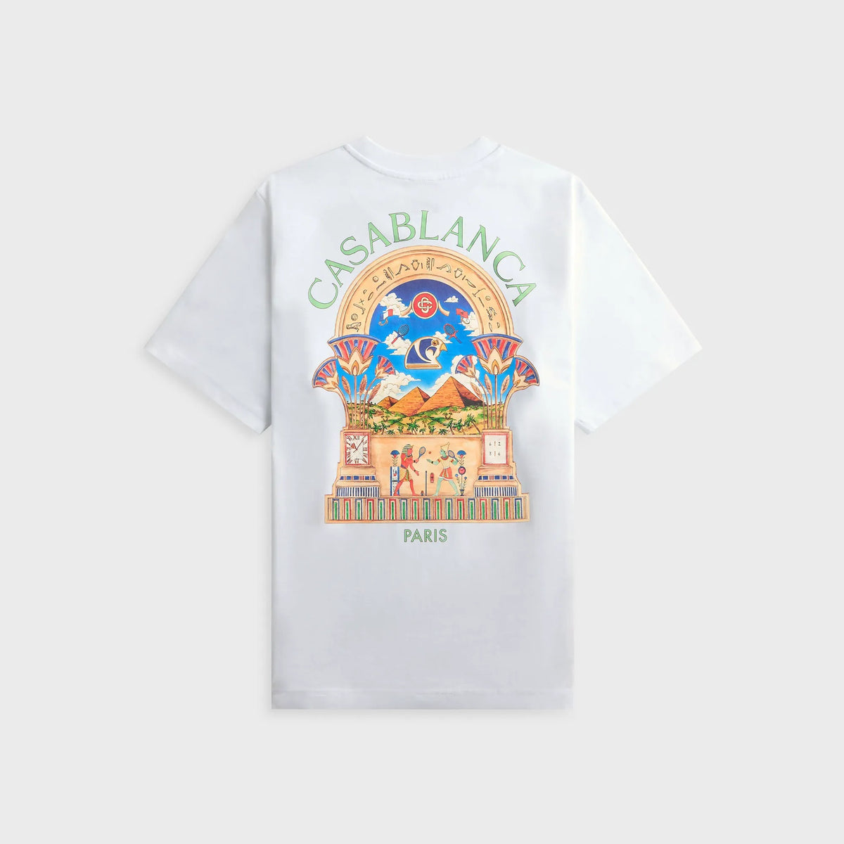 Casablanca Egyptian L'Arche Short Sleeve Tee - White