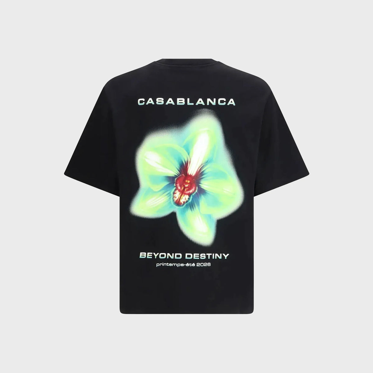 Casablanca Glitch Orchid Oversized Tee - Black