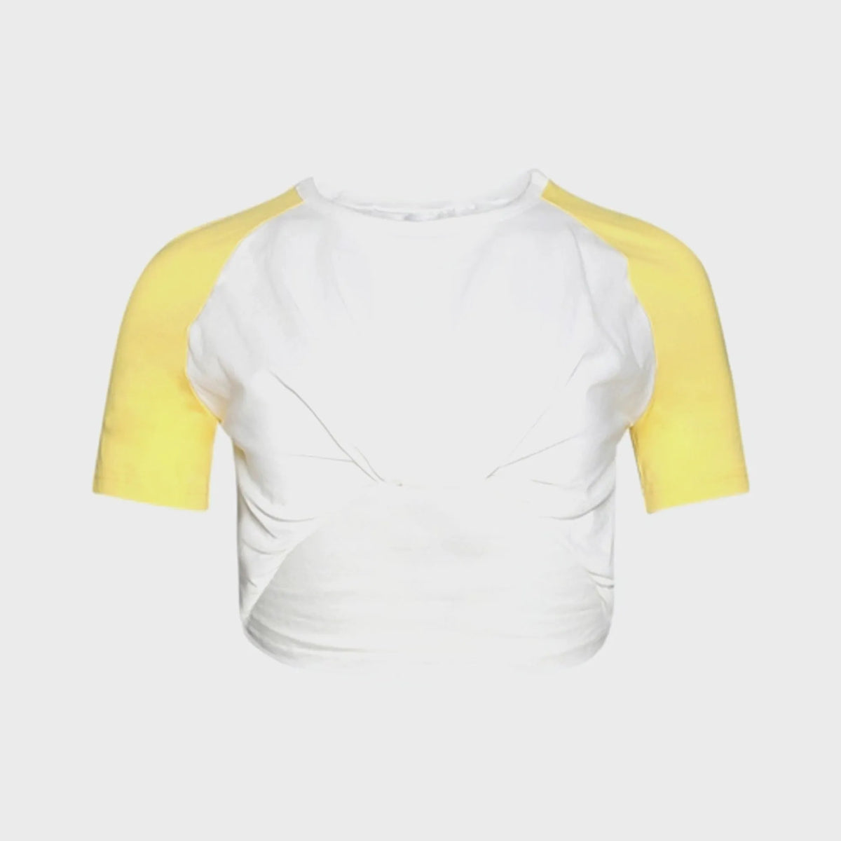 Christopher Esber Tucked Ringer Jersey Tee - Zest / White