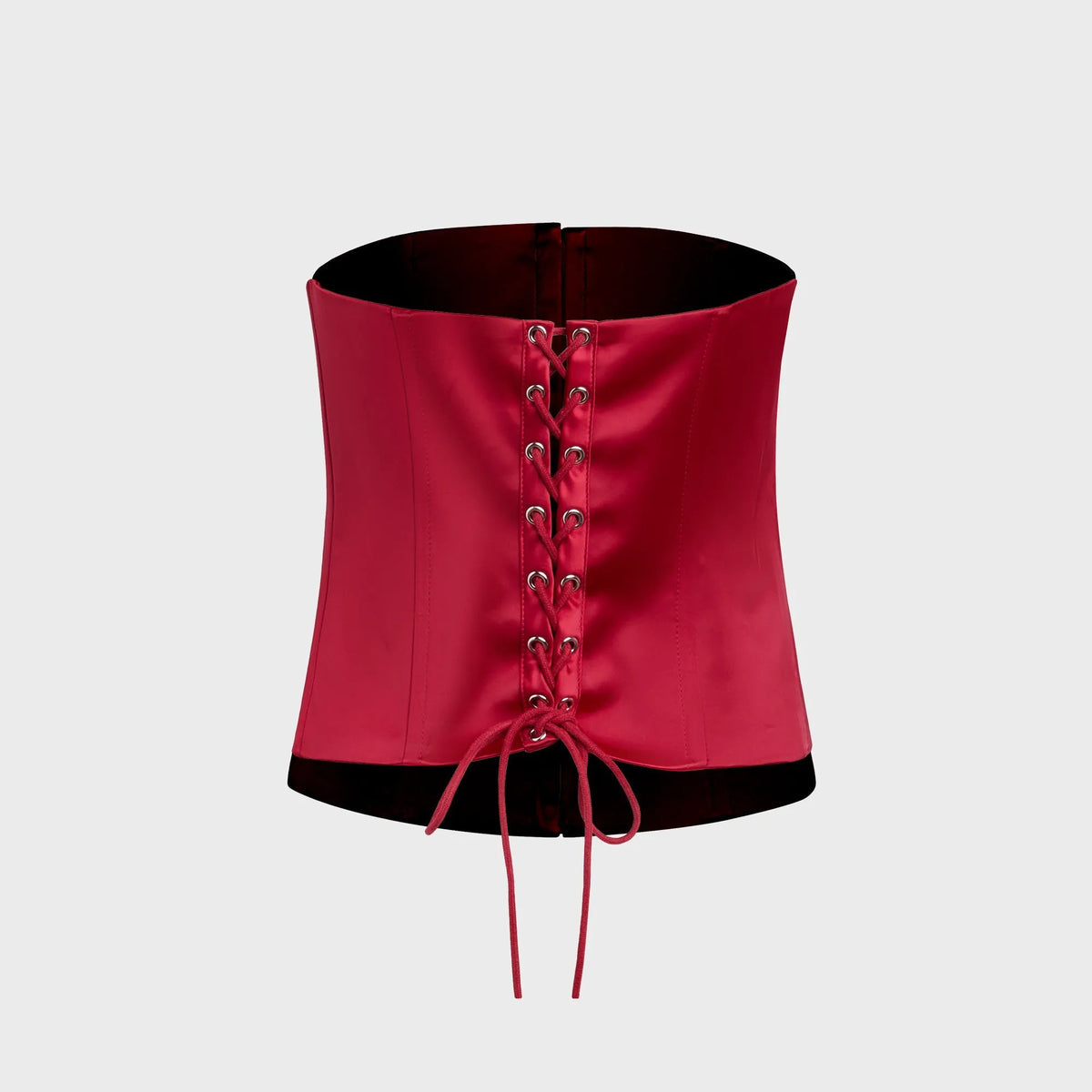 GUIZIO Satin Corset - Bordeaux