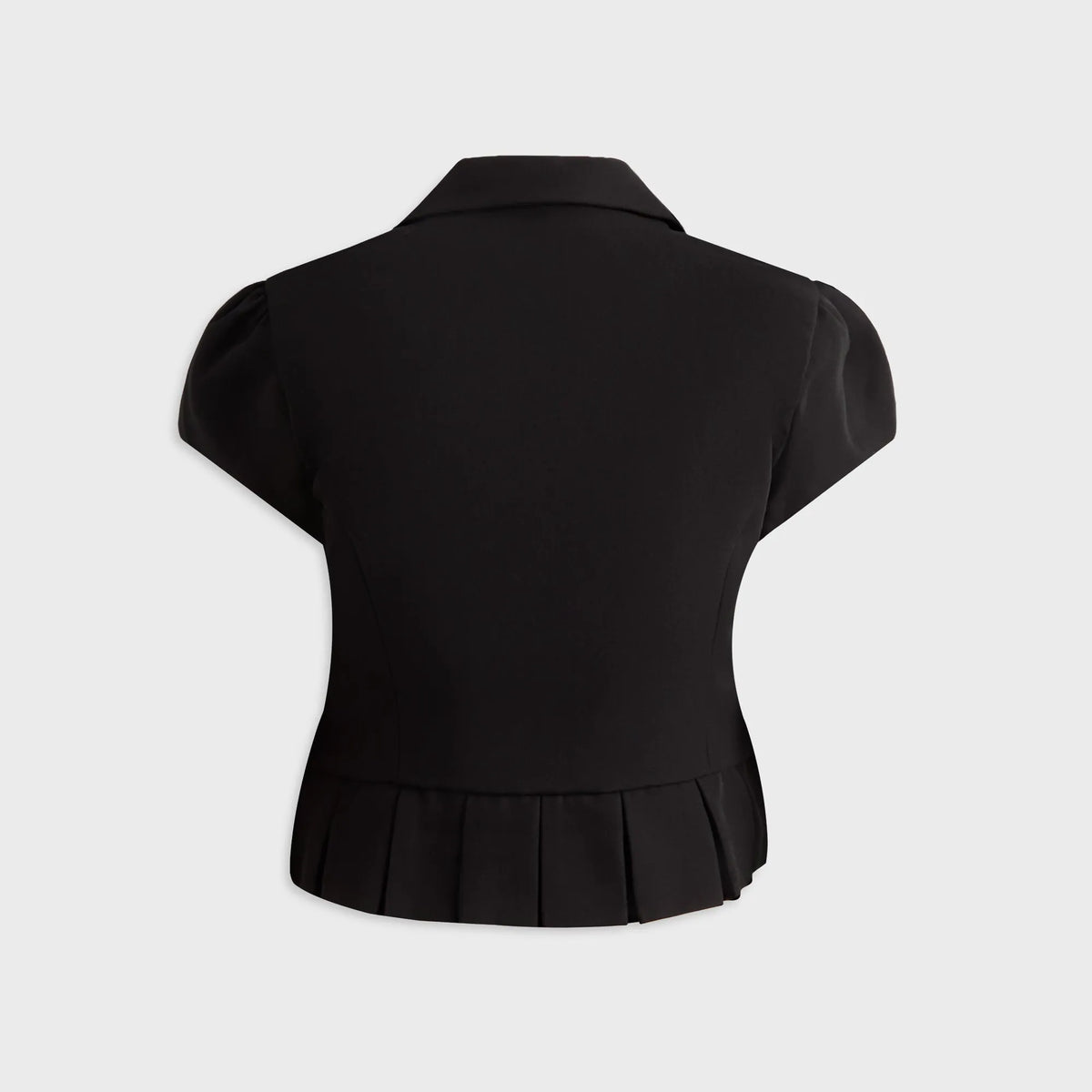 GUIZIO Cap Sleeve Bib Blazer - Black