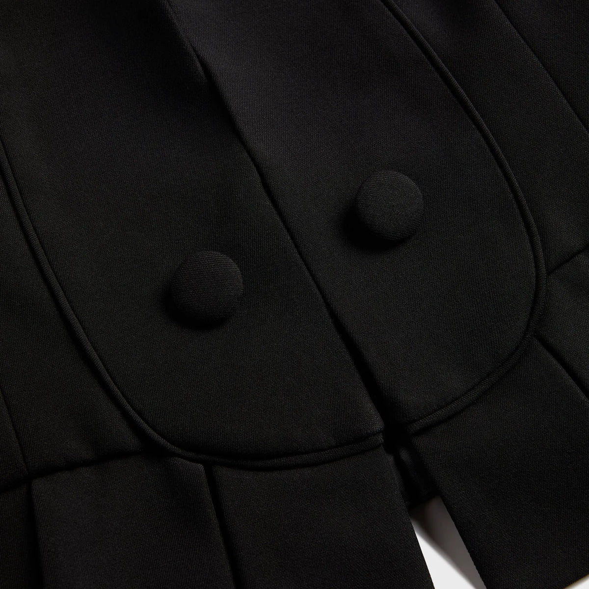 GUIZIO Cap Sleeve Bib Blazer - Black
