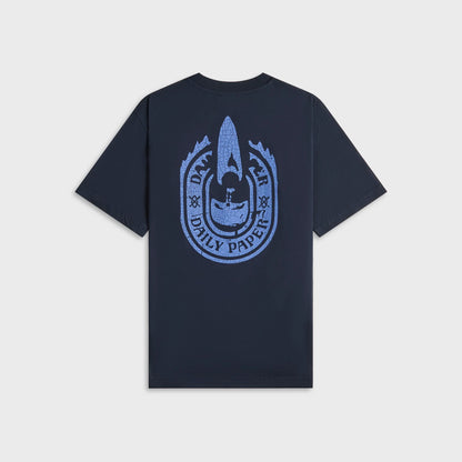 Daily Paper Candle Label Boxy Tee - Sky Captain Blue